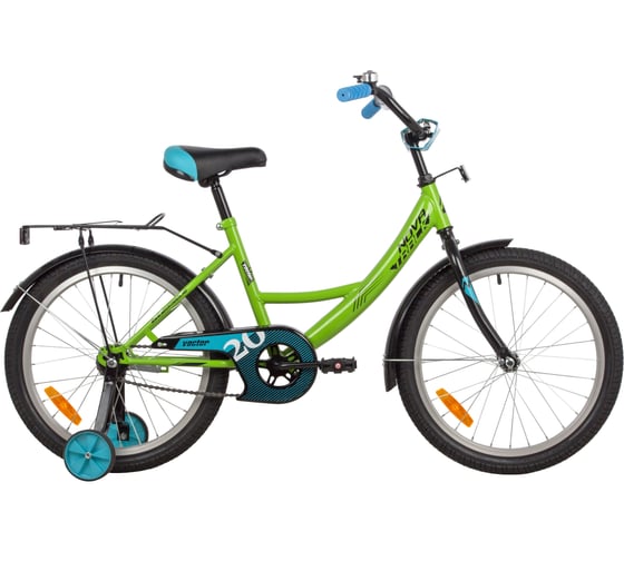 Велосипед NOVATRACK VECTOR 20", лаймовый, защита А-тип, тормоз ножной 203VECTOR.GN22