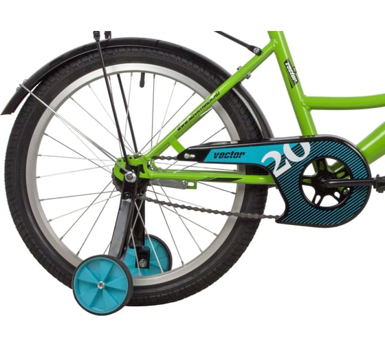 Велосипед NOVATRACK VECTOR 20", лаймовый, защита А-тип, тормоз ножной 203VECTOR.GN22