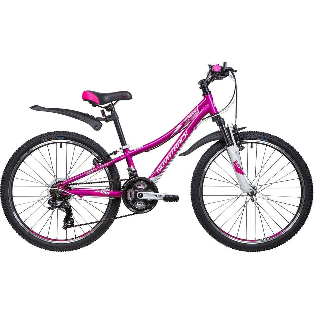 Велосипед NOVATRACK KATRINA 24", алюминиевая рама 10", фиолетовый, 21 ...