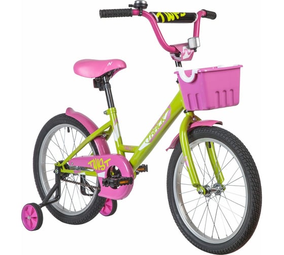 Велосипед NOVATRACK TWIST 18", зелёный, тормоз ножной 181TWIST.GNP20