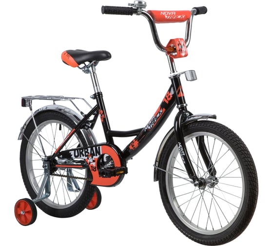 Велосипед NOVATRACK URBAN 18", черный, защита А-тип, тормоз ножной 183URBAN.BK20
