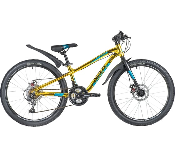 Велосипед NOVATRACK PRIME 24", алюминиевая рама 11", золотой металлик, 18 скоростей 24AHD.PRIME.11GGD20