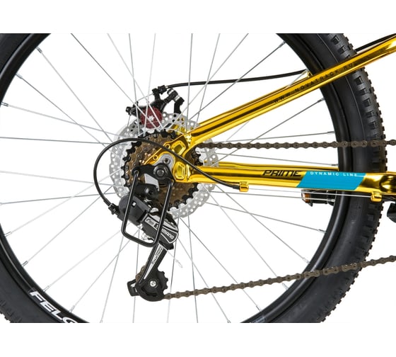 Велосипед NOVATRACK PRIME 24", алюминиевая рама 11", золотой металлик, 18 скоростей 24AHD.PRIME.11GGD20