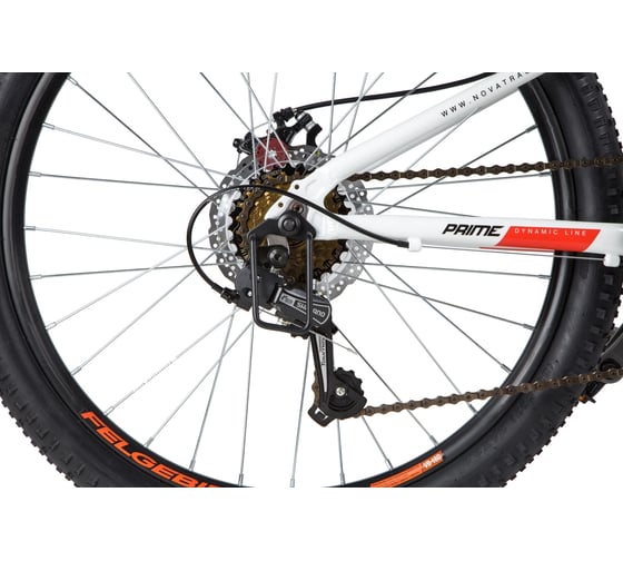 Велосипед NOVATRACK PRIME 24", алюминиевая рама 13", белый, 18 скоростей 24AHD.PRIME.13WT20
