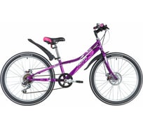 Велосипед NOVATRACK ALICE 24", пурпурный, стальная рама 10", 6 скоростей 24SH6SD.ALICE.10PR21