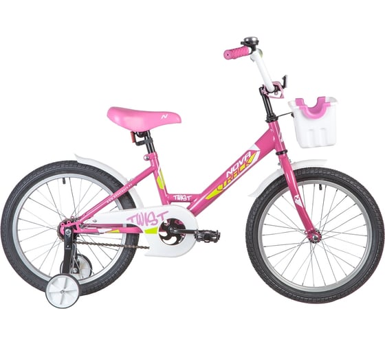 Велосипед NOVATRACK TWIST 18", розовый, тормоз ножной 181TWIST.PN20