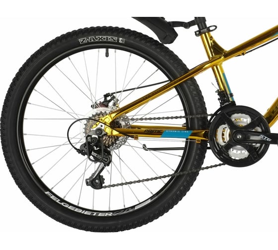 Велосипед NOVATRACK PRIME 24", алюминиевая рама 13", золотой металлик, 18 скоростей 24AHD.PRIME.13GGD20