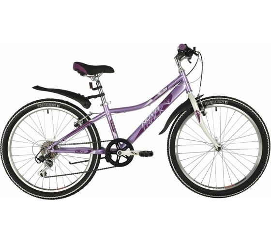 Велосипед NOVATRACK ALICE 24", лиловый, стальная рама 12", 6 скоростей 24SH6SV.ALICE.12LC21