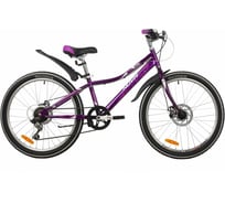 Велосипед NOVATRACK ALICE 24", пурпурный, стальная рама 12", 6 скоростей 24SH6SD.ALICE.12PR21