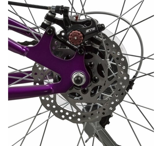 Велосипед NOVATRACK ALICE 24", пурпурный, стальная рама 12", 6 скоростей 24SH6SD.ALICE.12PR21