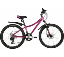 Велосипед NOVATRACK KATRINA 24", алюминиевая рама 12", розовый металлик, 21 скорость 24AHD.KATRINA.12GPN20