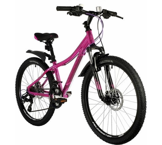 Велосипед NOVATRACK KATRINA 24", алюминиевая рама 12", розовый металлик, 21 скорость 24AHD.KATRINA.12GPN20