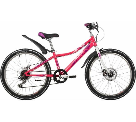 Велосипед NOVATRACK ALICE 24", розовый, стальная рама 10", 6 скоростей 24SH6SD.ALICE.10PN21 1