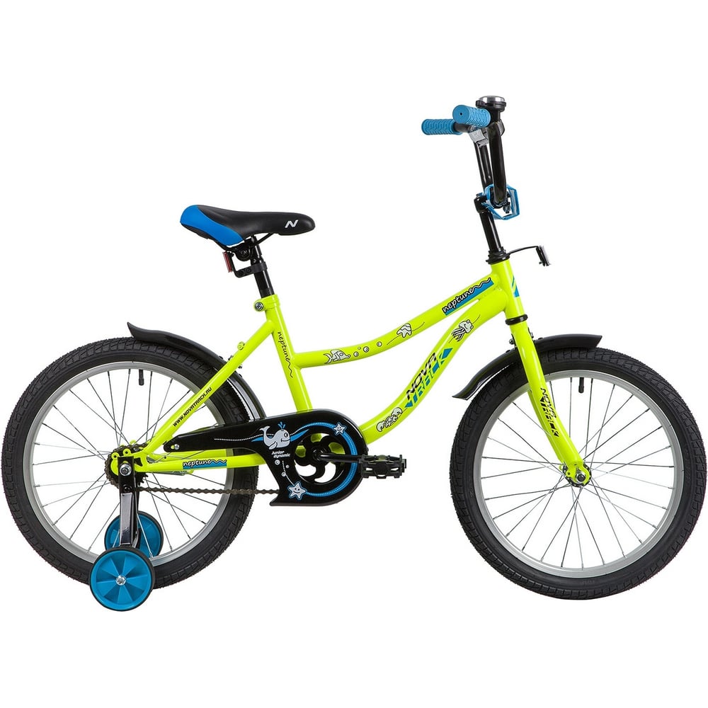 Велосипед NOVATRACK NEPTUNE 18", зеленый, тормоз ножной 183NEPTUNE.GN20 ...