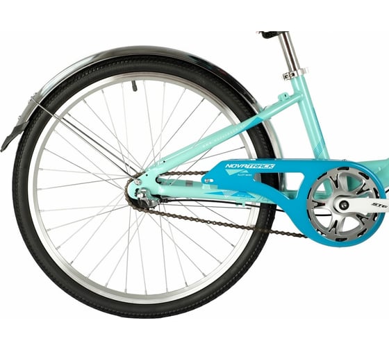 Велосипед NOVATRACK ANCONA 24", алюминиевая рама 12", зеленый, 3 скорости 24AH3V.ANCONA.12GN20