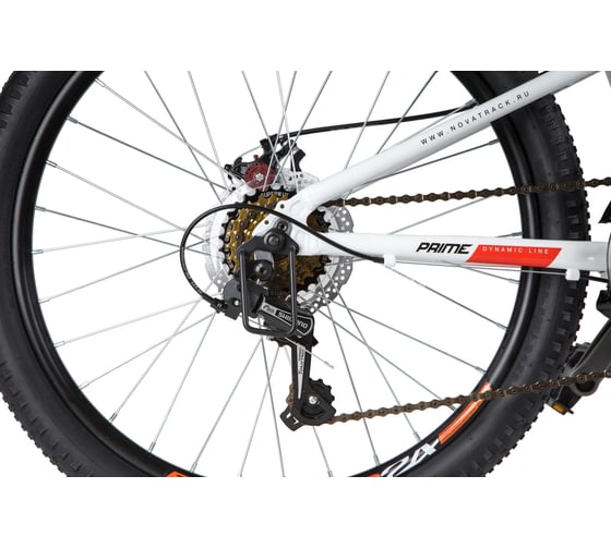 Велосипед NOVATRACK PRIME 24", алюминиевая рама 11", белый, 18 скоростей 24AHD.PRIME.11WT20