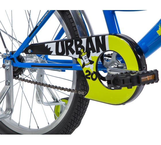 Велосипед NOVATRACK URBAN 20", синий, защита А-тип, тормоз ножной 203URBAN.BL9