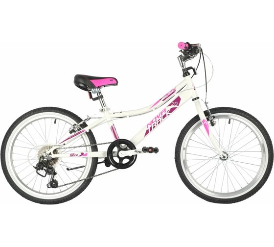 Велосипед NOVATRACK ALICE 20", белый, стальная рама, 6 скоростей, V- brake 20SH6V.ALICE.WT21