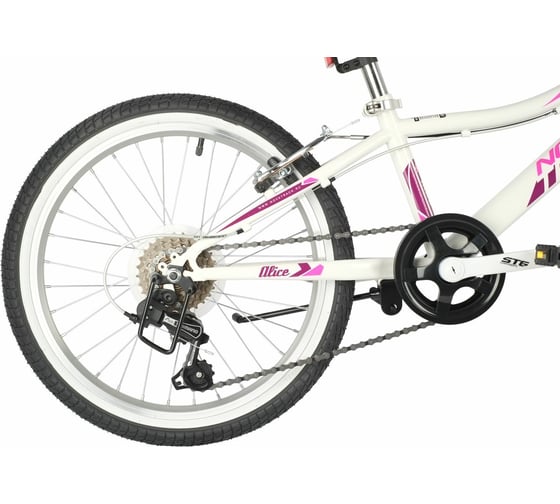 Велосипед NOVATRACK ALICE 20", белый, стальная рама, 6 скоростей, V- brake 20SH6V.ALICE.WT21