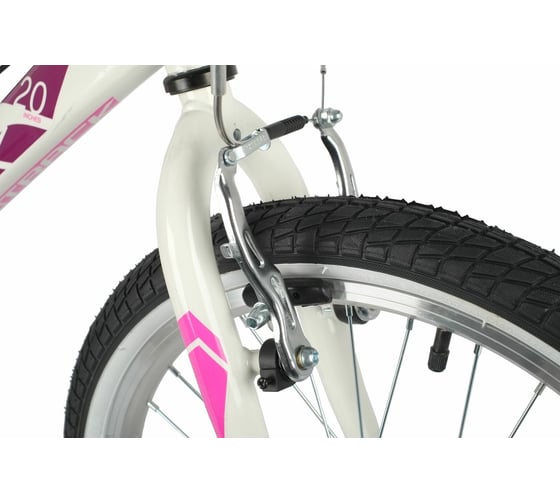 Велосипед NOVATRACK ALICE 20", белый, стальная рама, 6 скоростей, V- brake 20SH6V.ALICE.WT21