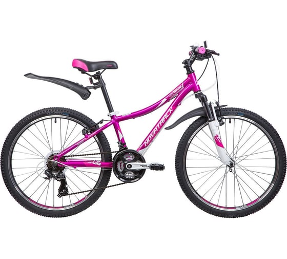 Велосипед NOVATRACK KATRINA 24", алюминиевая рама 12", фиолетовый, 21 скорость, V-brake 24AHV.KATRINA.12VL9