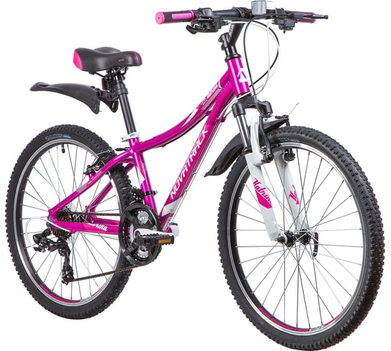 Велосипед NOVATRACK KATRINA 24", алюминиевая рама 12", фиолетовый, 21 скорость, V-brake 24AHV.KATRINA.12VL9