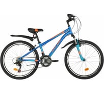 Велосипед NOVATRACK ACTION 24", синий, стальная рама 11", 18 скоростей, V- brake 24SH18SV.ACTION.11BL21