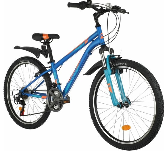 Велосипед NOVATRACK ACTION 24", синий, стальная рама 11", 18 скоростей, V- brake 24SH18SV.ACTION.11BL21