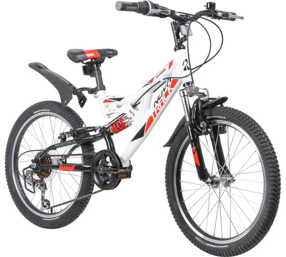 Велосипед NOVATRACK SHARK, 20", Microshift/Power, белый, сталь, 6 скоростей 20SS6V.SHARK.WT20