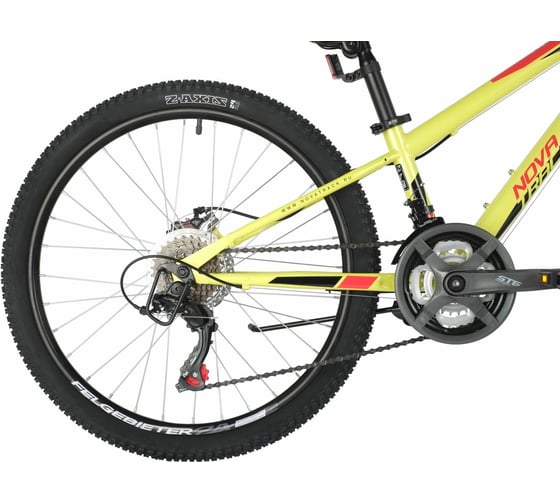 Велосипед NOVATRACK ACTION 24", зеленый, стальная рама 11", 18 скоростей 24SH18SD.ACTION.11GN21