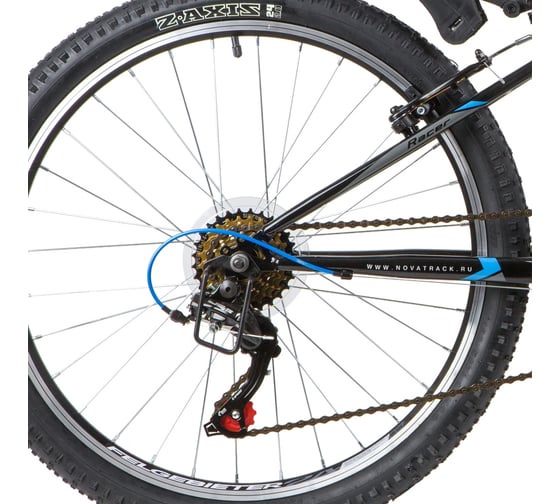 Велосипед NOVATRACK RACER 24", рама 12", черный, 6 скоростей 24SH6V.RACER.12BK20