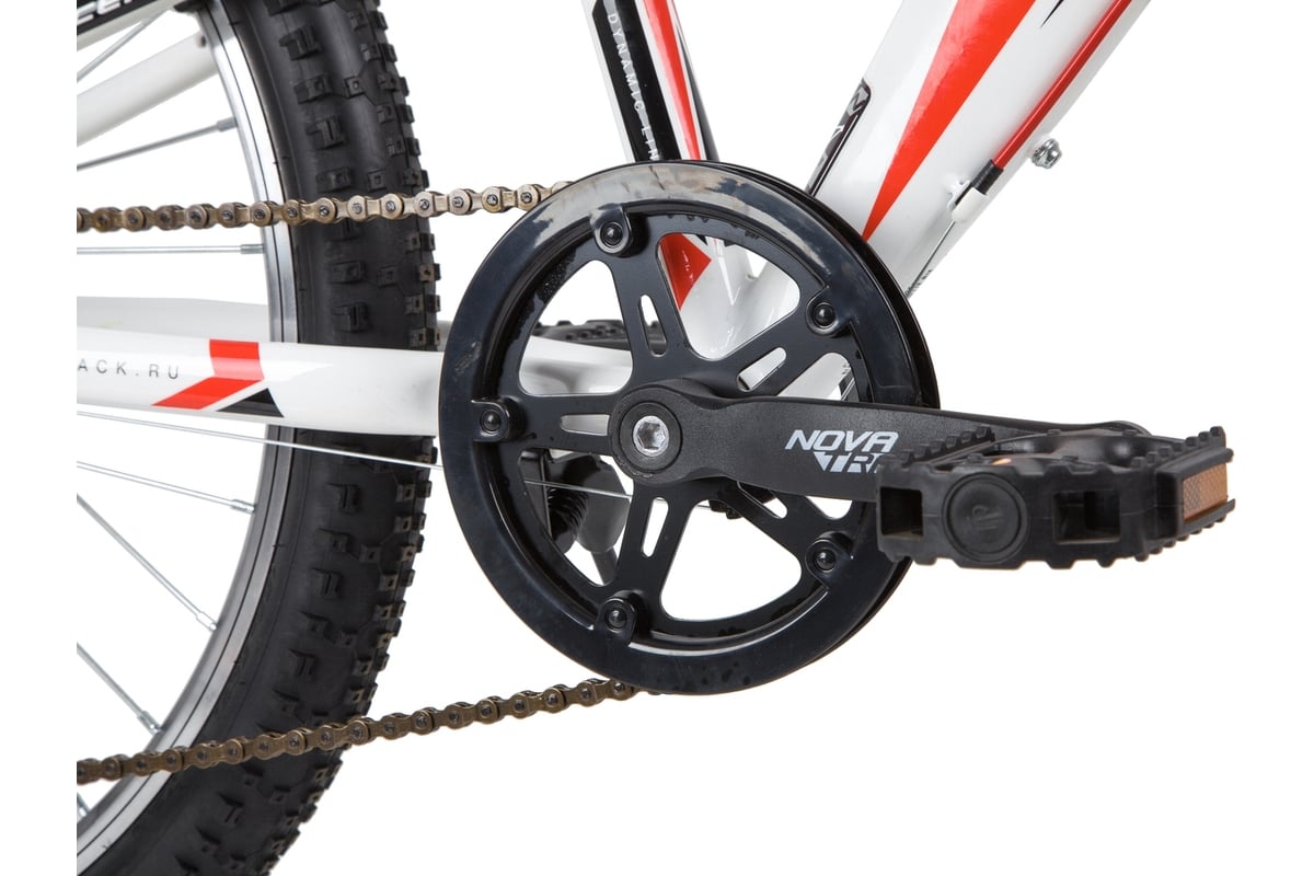 Велосипед NOVATRACK RACER 24", рама 10", белый, 6 скоростей 24SH6V ...