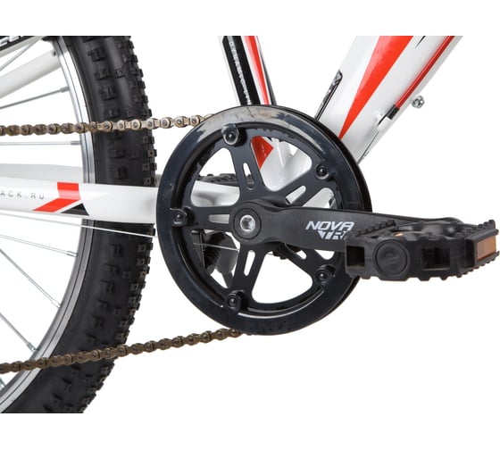 Велосипед NOVATRACK RACER 24", рама 10", белый, 6 скоростей 24SH6V.RACER.10WT20
