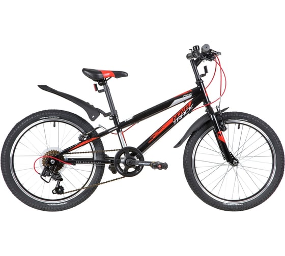 Велосипед NOVATRACK RACER 20", черный, сталь, 6 скоростей 20SH6V.RACER.BK20 1