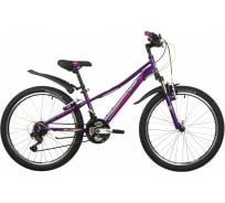 Велосипед NOVATRACK VALIANT 24", стальная рама 10", фиолетовый, 18 скоростей, V-brake 24SH18V.VALIANT.10VL22