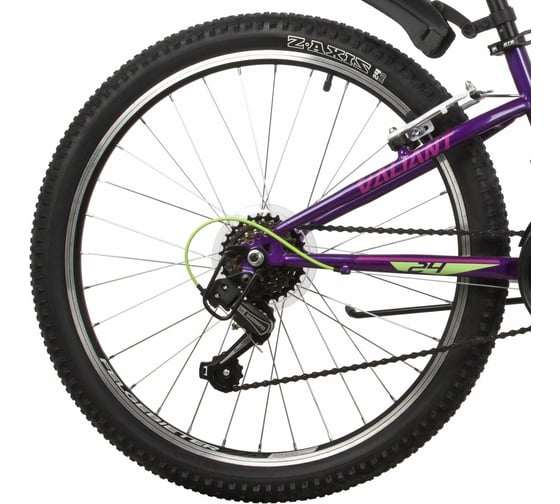 Велосипед NOVATRACK VALIANT 24", стальная рама 10", фиолетовый, 18 скоростей, V-brake 24SH18V.VALIANT.10VL22