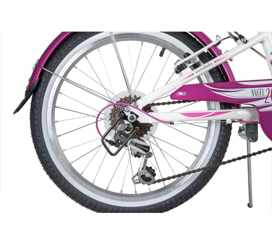 Велосипед NOVATRACK ANGEL 20", белый, 6 скоростей 20AH6V.ANGEL.WT9