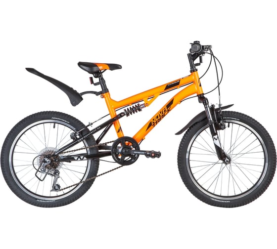 Велосипед NOVATRACK TITANIUM 20", оранжевый, сталь, 6 скоростей 20SS6V.TITANIUM.OR20 1
