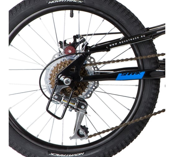 Велосипед NOVATRACK SHARK 20", Microshift/Power, черный, сталь, 6 скоростей 20SS6D.SHARK.BK20