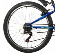 Велосипед NOVATRACK VALIANT 24", стальная рама 10", синий, 18 скоростей, V-brake 24SH18V.VALIANT.10BL22