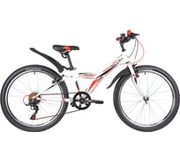 Велосипед NOVATRACK RACER 24", рама 12", белый, 6 скоростей 24SH6V.RACER.12WT20