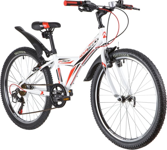 Велосипед NOVATRACK RACER 24", рама 12", белый, 6 скоростей 24SH6V.RACER.12WT20