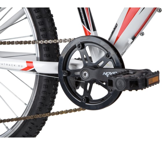 Велосипед NOVATRACK RACER 24", рама 12", белый, 6 скоростей 24SH6V.RACER.12WT20