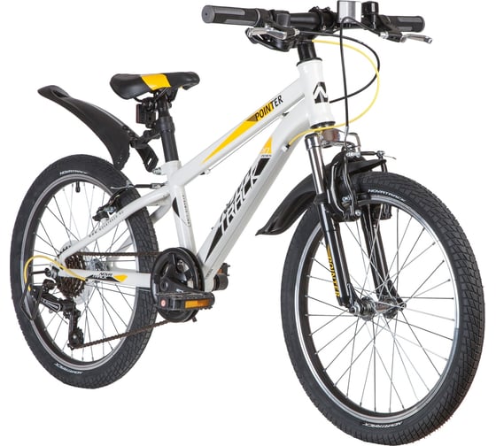 Велосипед NOVATRACK POINTER 20", белый, сталь, 6 скоростей, V-brake 20SH6V.POINTER.WT9