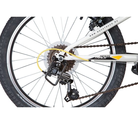 Велосипед NOVATRACK POINTER 20", белый, сталь, 6 скоростей, V-brake 20SH6V.POINTER.WT9