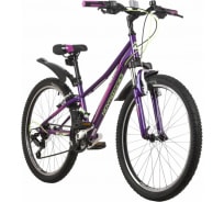 Велосипед NOVATRACK VALIANT 24", стальная рама 12", фиолетовый, 18 скоростей, V-brake 24SH18V.VALIANT.12VL22