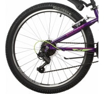 Велосипед NOVATRACK VALIANT 24", стальная рама 12", фиолетовый, 18 скоростей, V-brake 24SH18V.VALIANT.12VL22