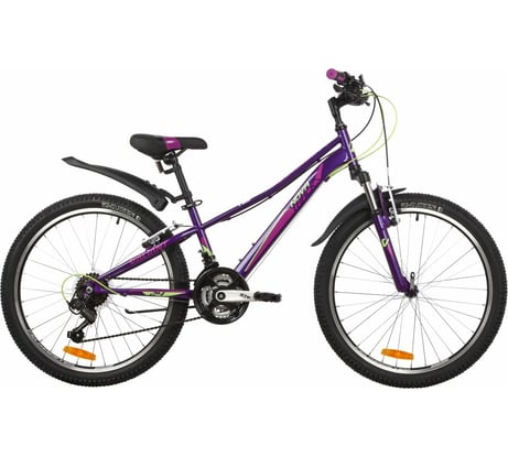 Велосипед NOVATRACK VALIANT 24", стальная рама 12", фиолетовый, 18 скоростей, V-brake 24SH18V.VALIANT.12VL22