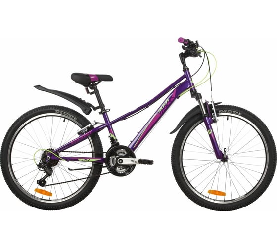 Велосипед NOVATRACK VALIANT 24", стальная рама 12", фиолетовый, 18 скоростей, V-brake 24SH18V.VALIANT.12VL22