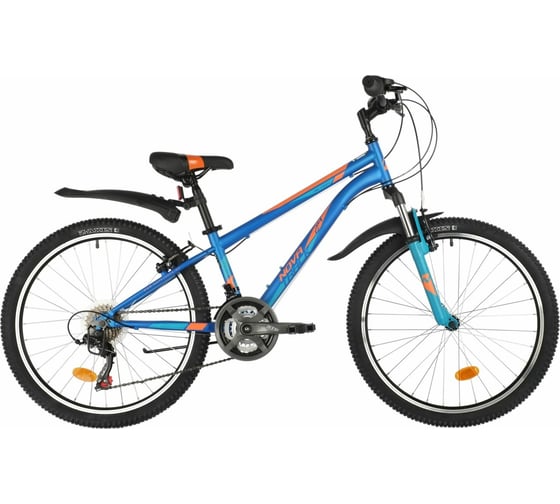 Велосипед NOVATRACK ACTION 24", синий, стальная рама 12", 18 скоростей, V- brake 24SH18SV.ACTION.12BL21 1